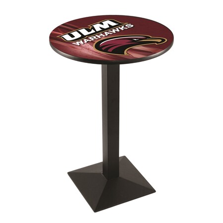 Holland Bar Stool Co 42" Blk Wrinkle Louisiana-Monroe Pub Table, 36" dia. Top L217B4236LA-Mon-D2
